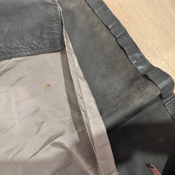 Vintage Gray Long Leather Trench Coat - women’s XS - Picture 16 of 16